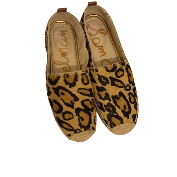 Sam Edelman Khloe Espadrille Cheetah\Animal Print Casual sz 6 Calf Hair Loafers - Picture 7 of 8